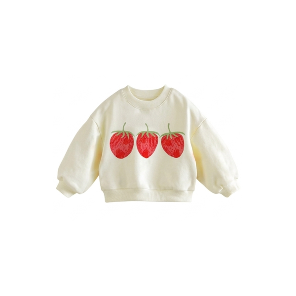 Strawberry Print Sweatshirt | MiniOlie