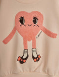 Heart in shoes chenille sweatshir