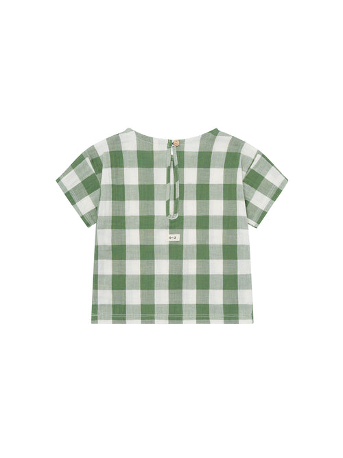 Dill Gingham Boxy T-Shirt