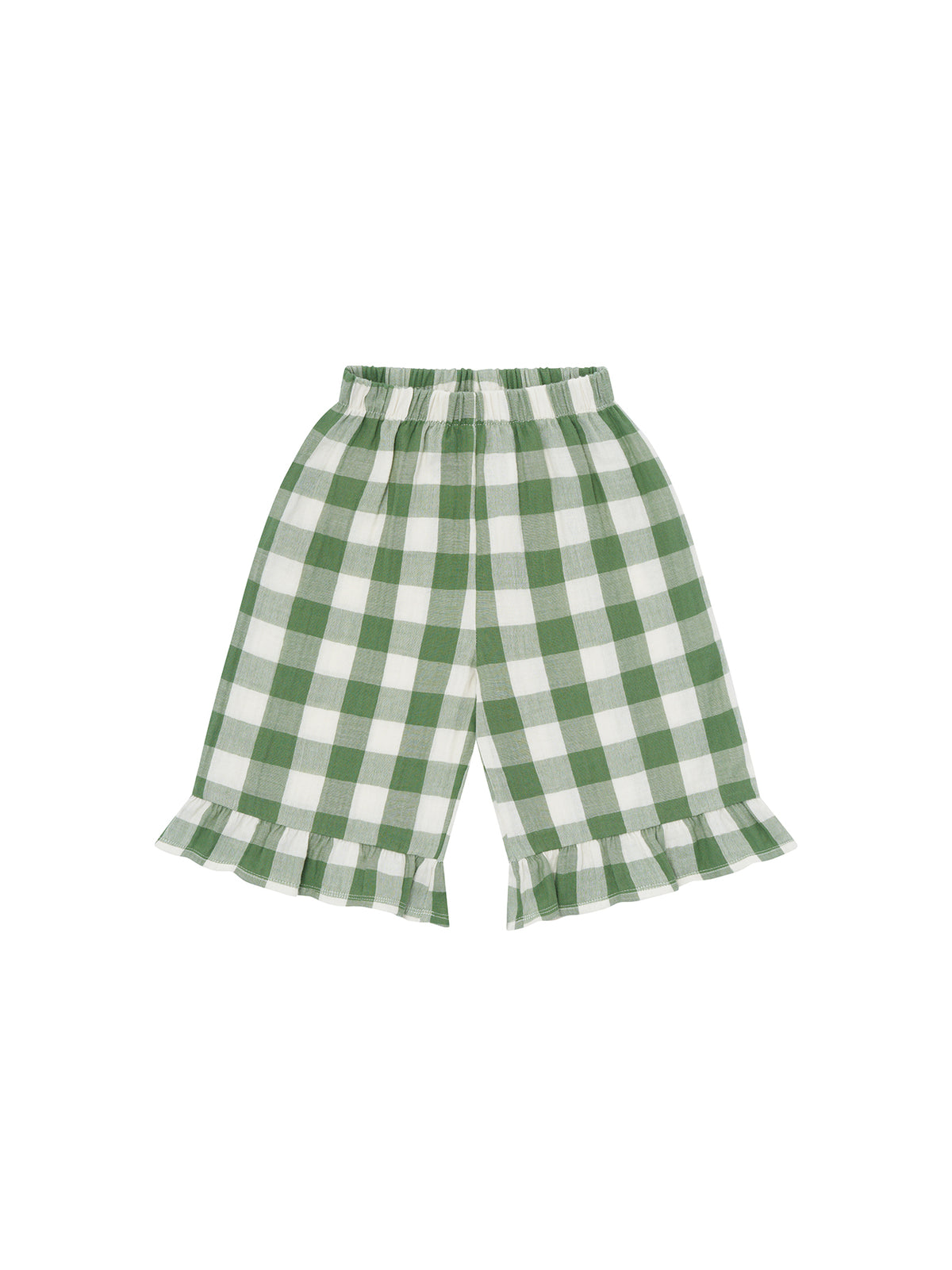 Dill Gingham Frill Culottes