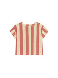 Tomato Stripes Square Neck T-Shirt