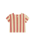 Tomato Stripes Square Neck T-Shirt