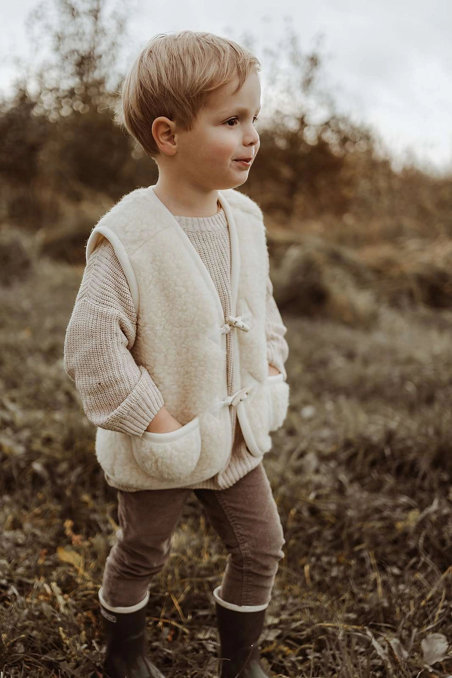 Gilet en laine Flat White