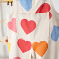 Colored Hearts Beige Overalls