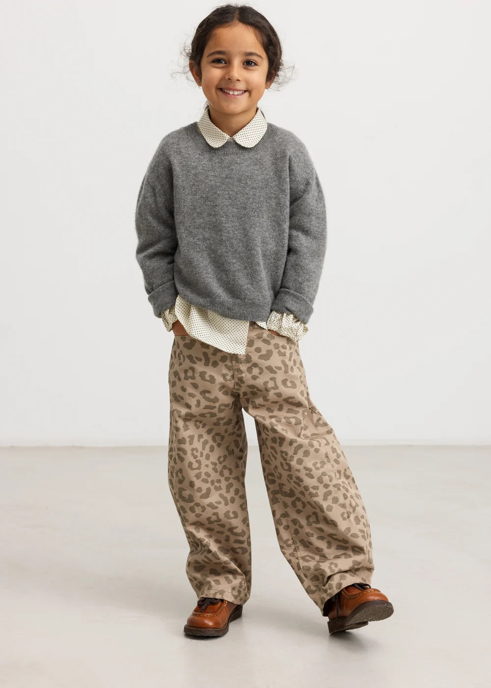 Pando Chinohose mit Leopardenprint