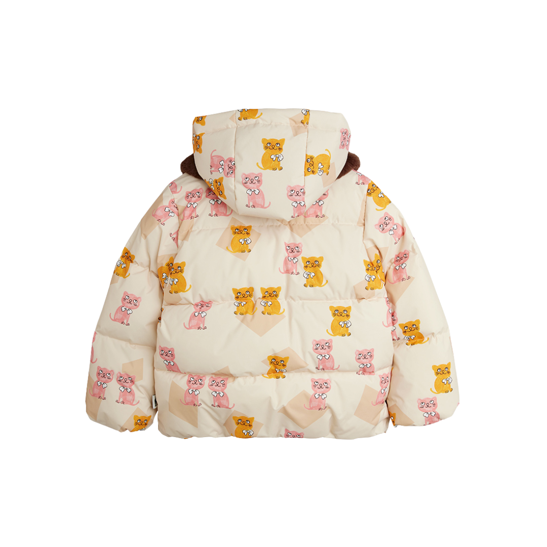 Kittens Faux Fur Collar Puffer Jacket