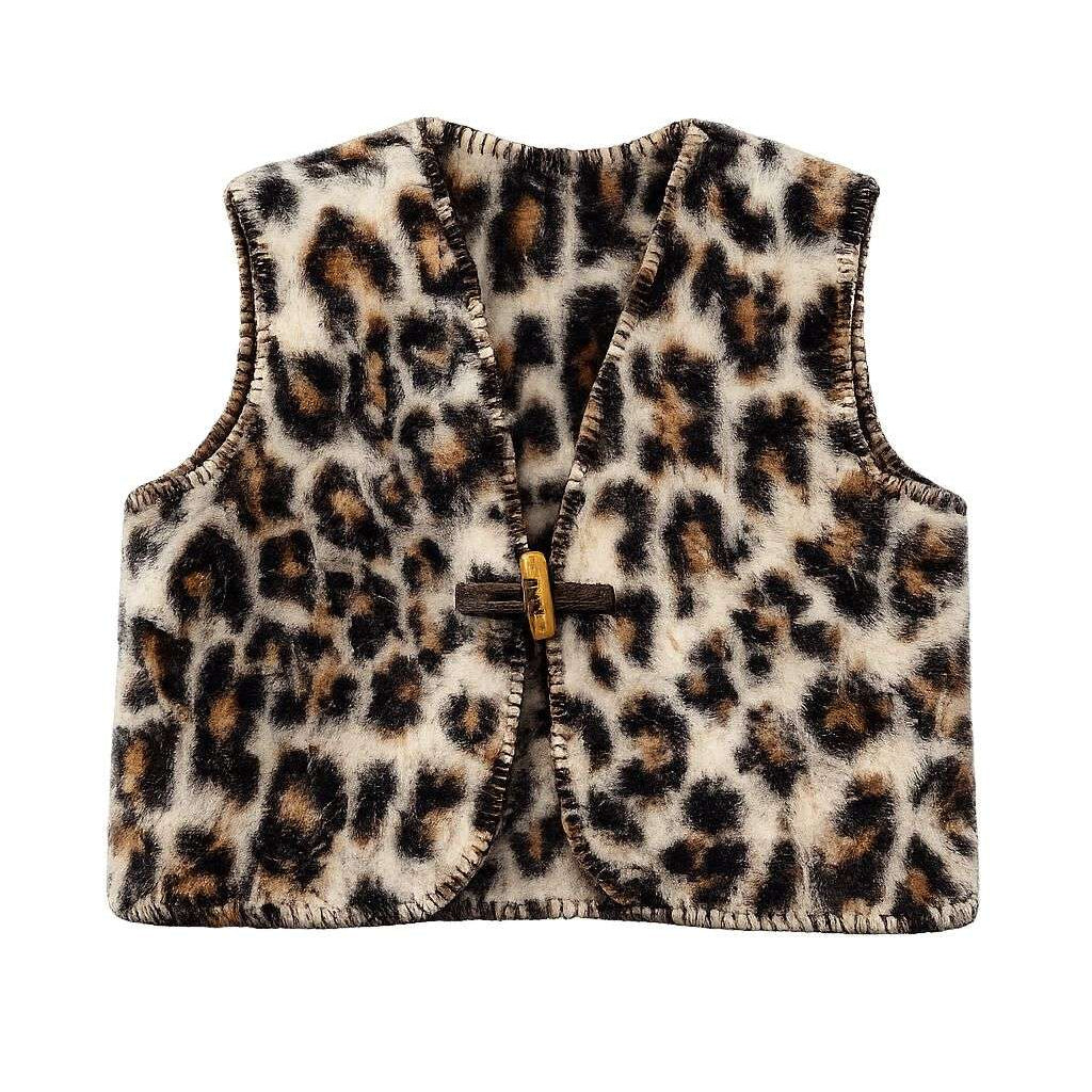 We Are Wovens Milo Leopard Wool Vest