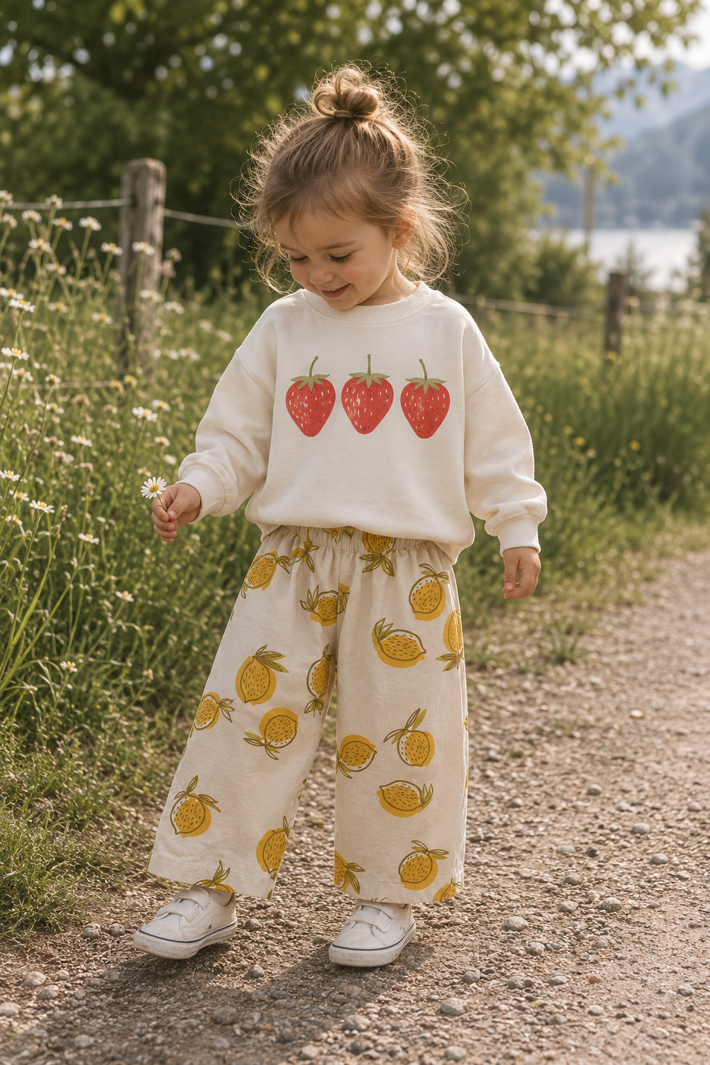 Strawberry Print Sweatshirt | MiniOlie