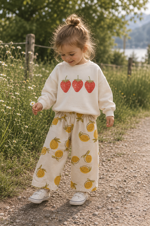 Strawberry Print Sweatshirt | MiniOlie