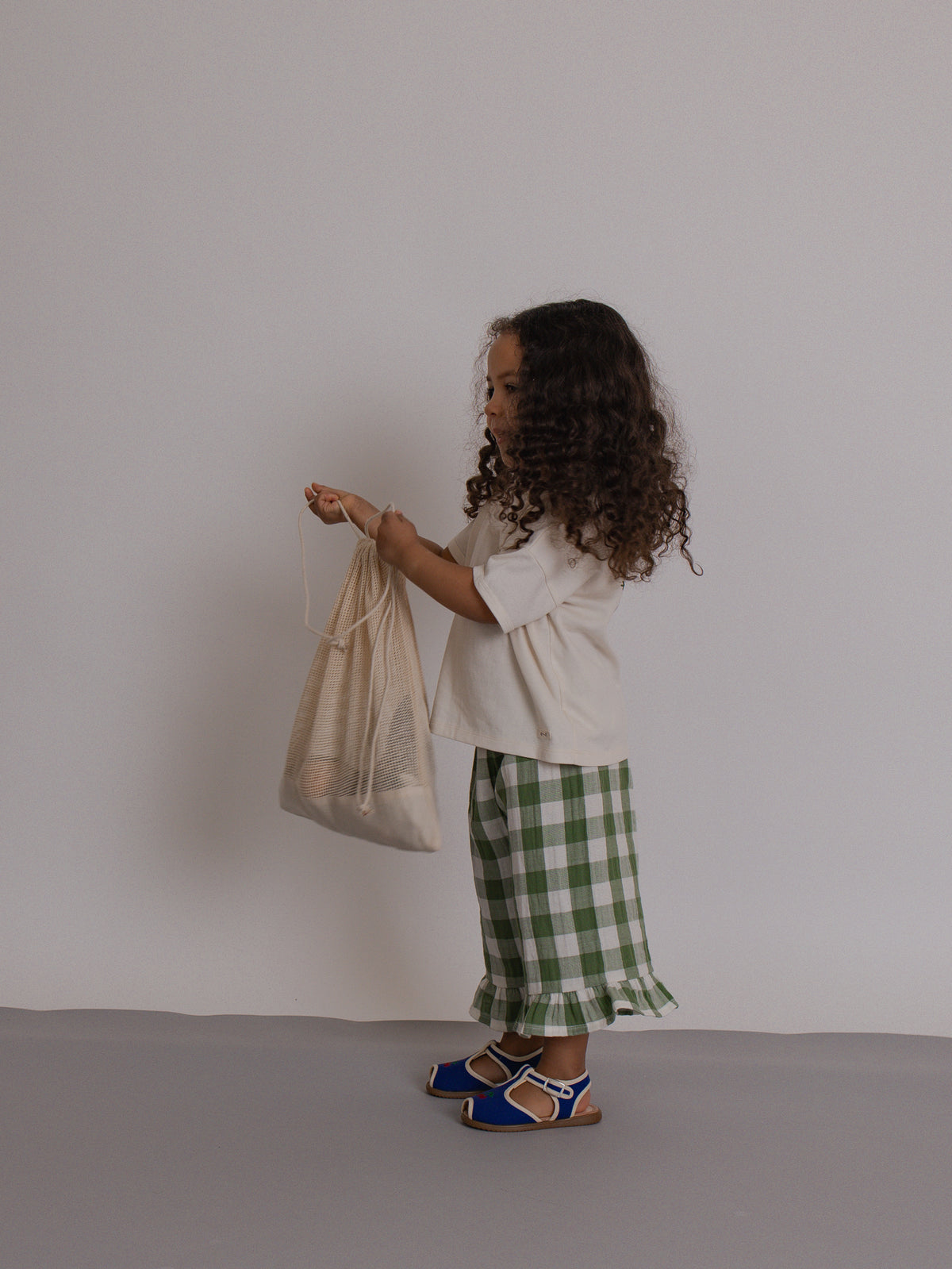 Dill Gingham Frill Culottes