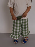 Dill Gingham Frill Culottes