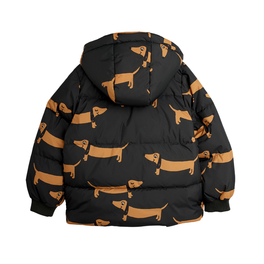 Steppjacke Dog Print mit Kapuze