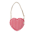 Gingham Ruffle Love Heart Bag
