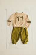 Cozmo Arles Eleven Wool Sweater in Stone