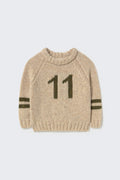 Cozmo Arles Eleven Wool Sweater in Stone