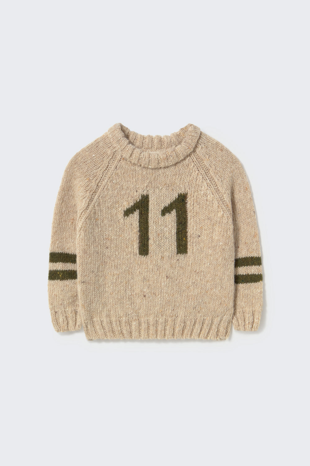 Cozmo Arles Eleven Wool Sweater in Stone