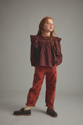 Cozmo Atenas Polka Dot Twill Pants in Ginger