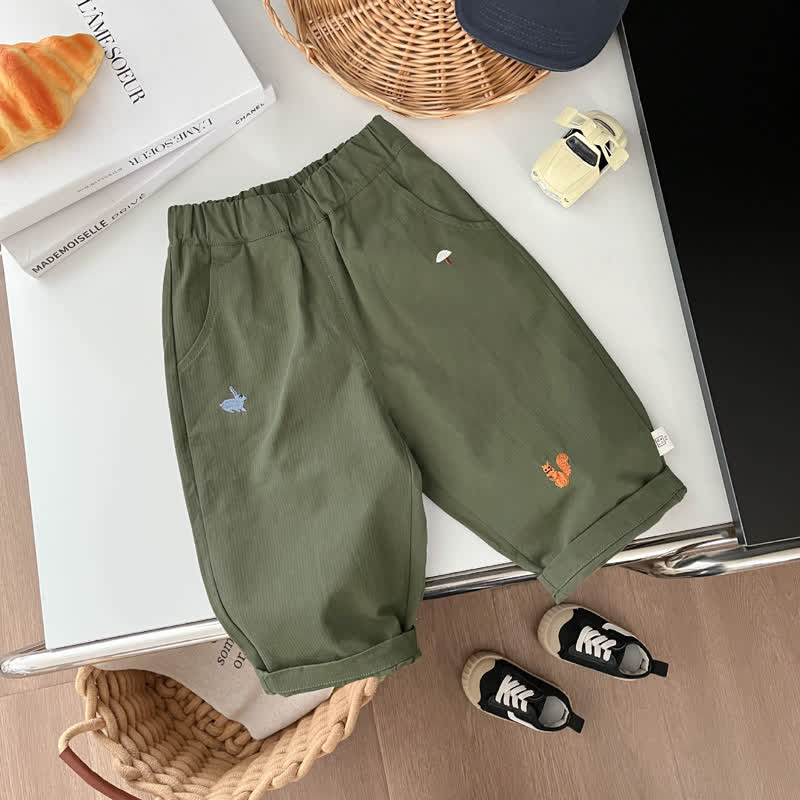 Little Animal Embroidered Pants | MiniOlie