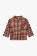 Bonton Never Check Cotton Baby Shirt in Multi