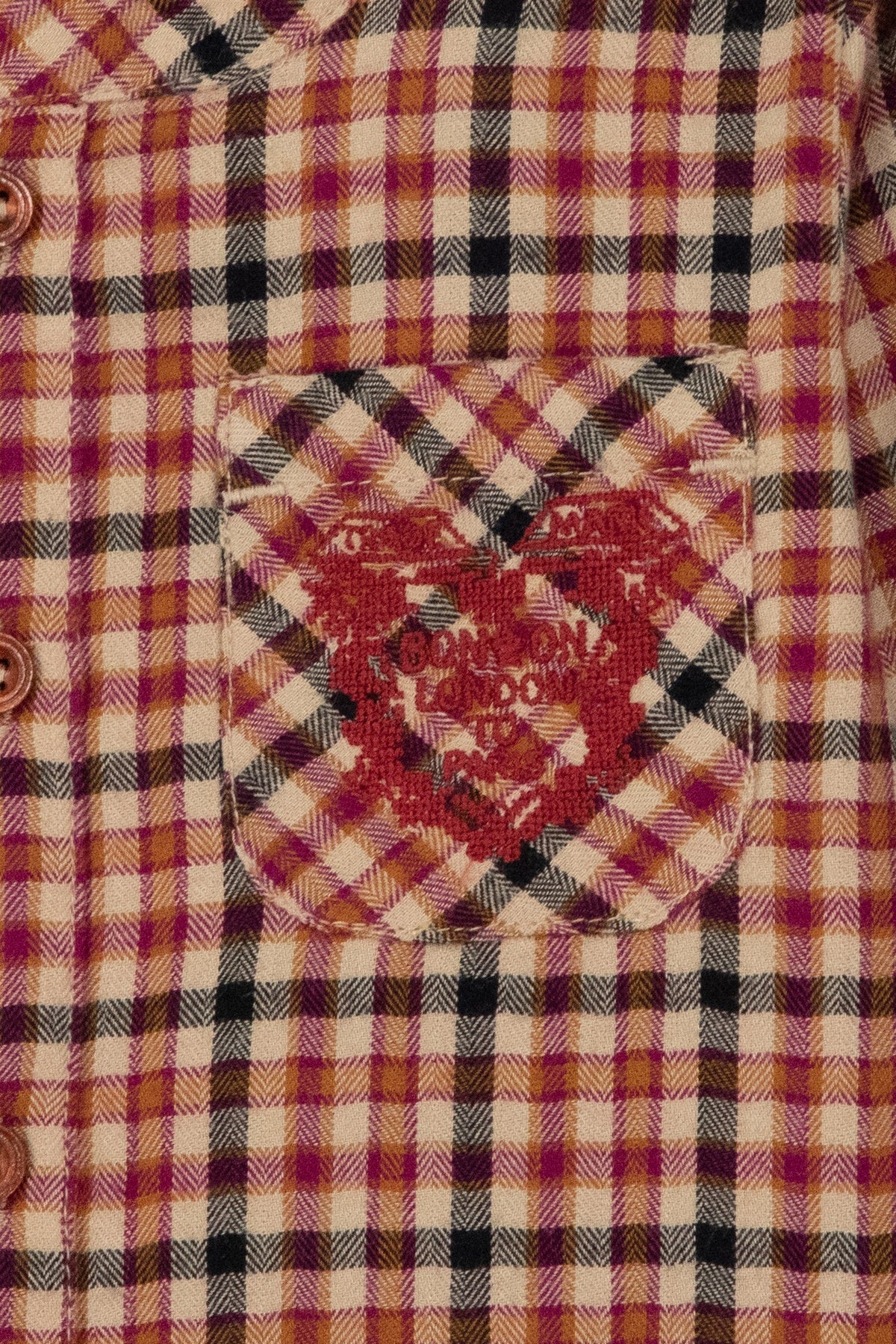 Bonton Never Check Cotton Baby Shirt in Multi