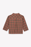 Bonton Never Check Cotton Baby Shirt in Multi