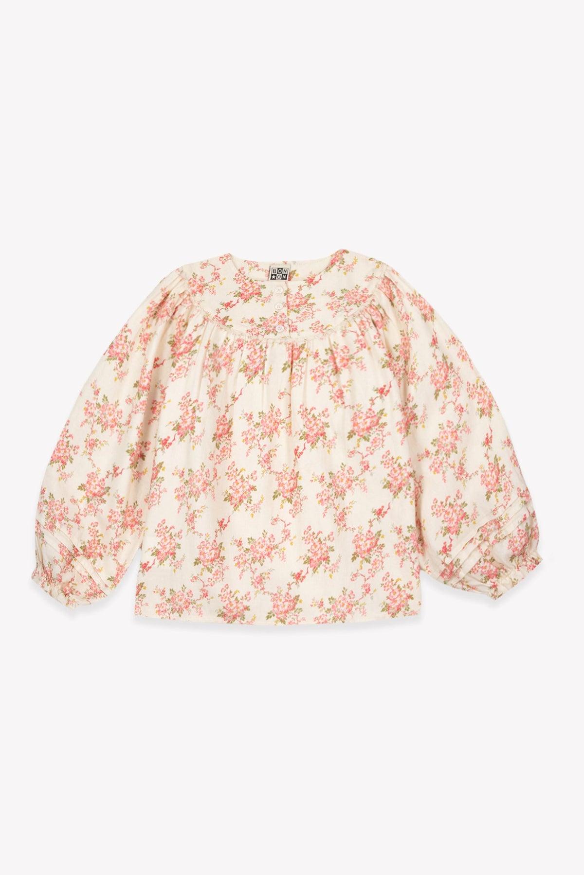 Bonton Prairie Floral Cotton Blouse in Multi