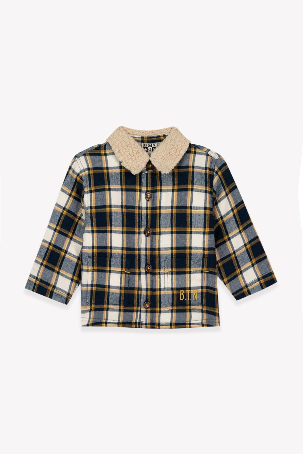 Bonton Piloti Check Baby Overshirt in Multi