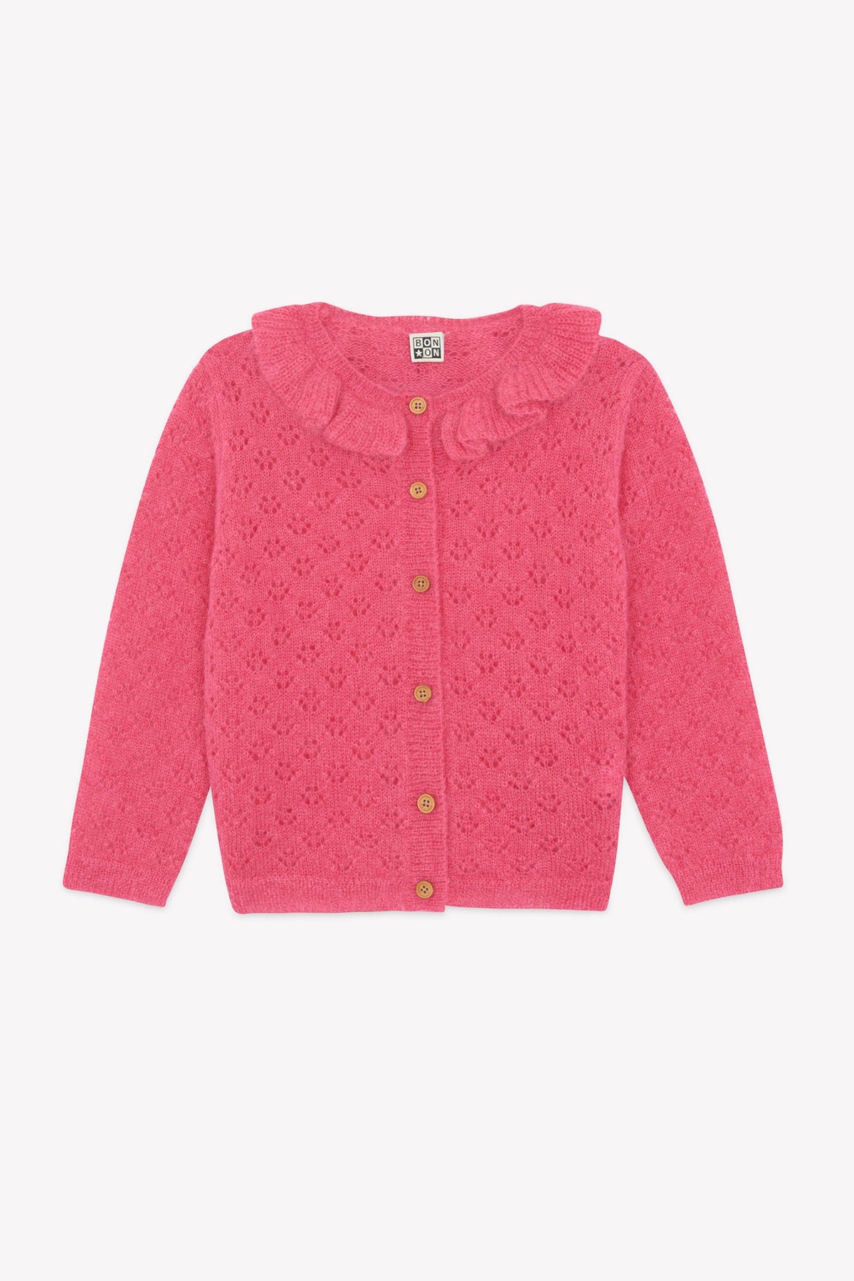 Bonton Corolle Mohair-Blend Cardigan in Pink