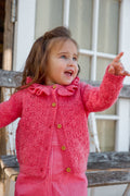 Bonton Corolle Mohair-Blend Baby Cardigan in Pink