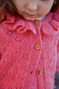 Bonton Corolle Mohair-Blend Baby Cardigan in Pink
