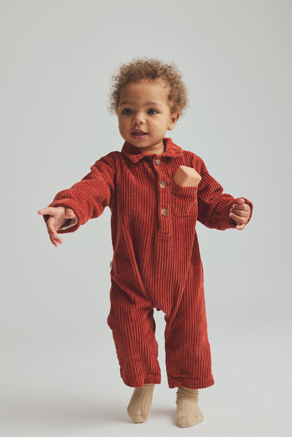 Cozmo Blai Corduroy Jumpsuit in Ginger