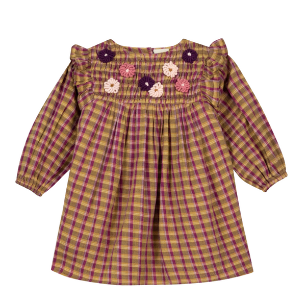 Mirtle Embroidered Check Dress