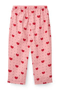 Heart Print Bow Pants