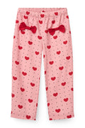 Heart Print Bow Pants