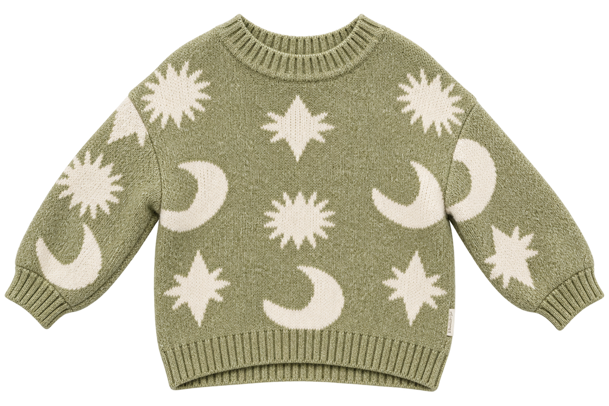 Cozmo Matcha Moon Star Sweater