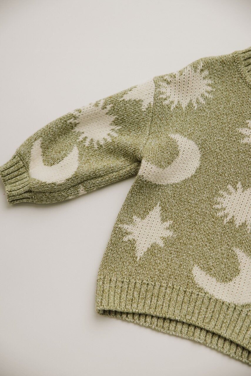 Cozmo Matcha Moon Star Sweater