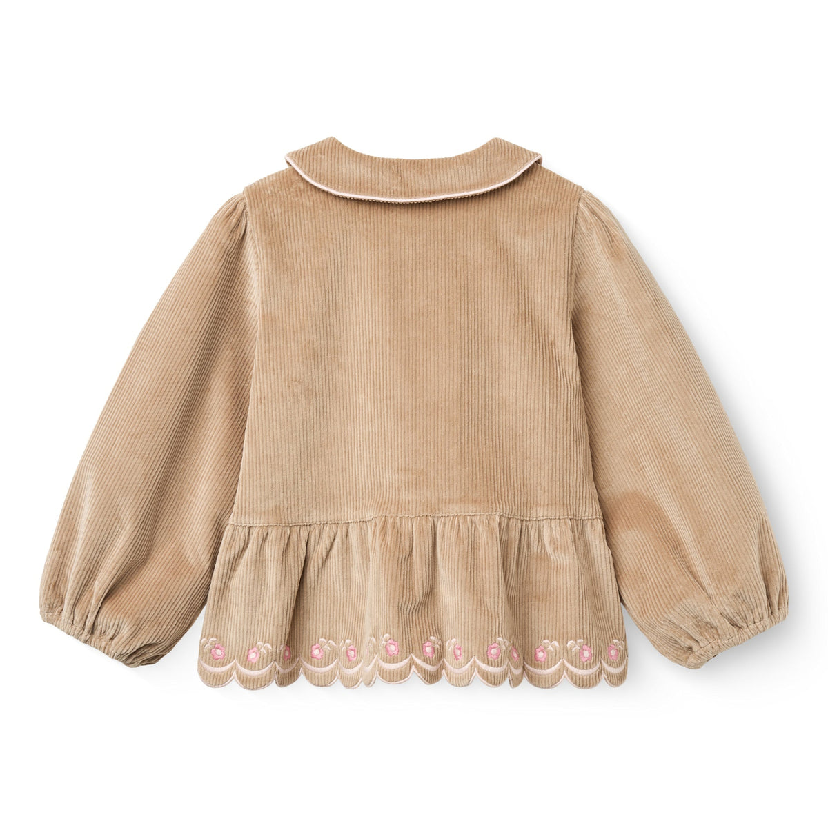 Embroidered Corduroy Blouse