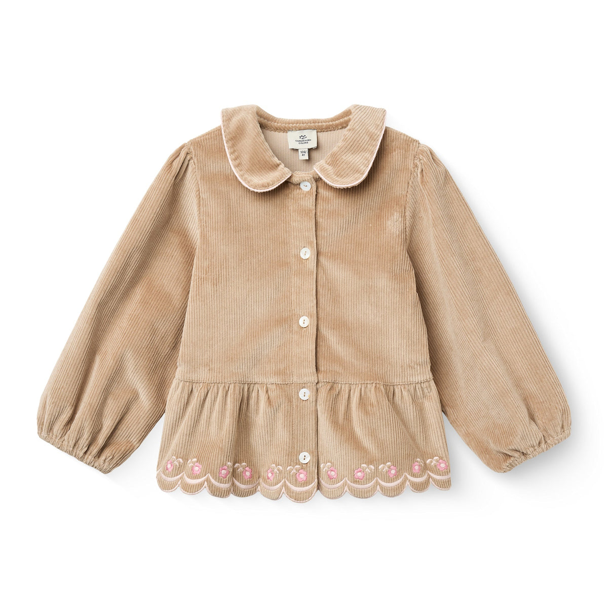 Embroidered Corduroy Blouse