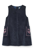 Embroidered Corduroy Dress