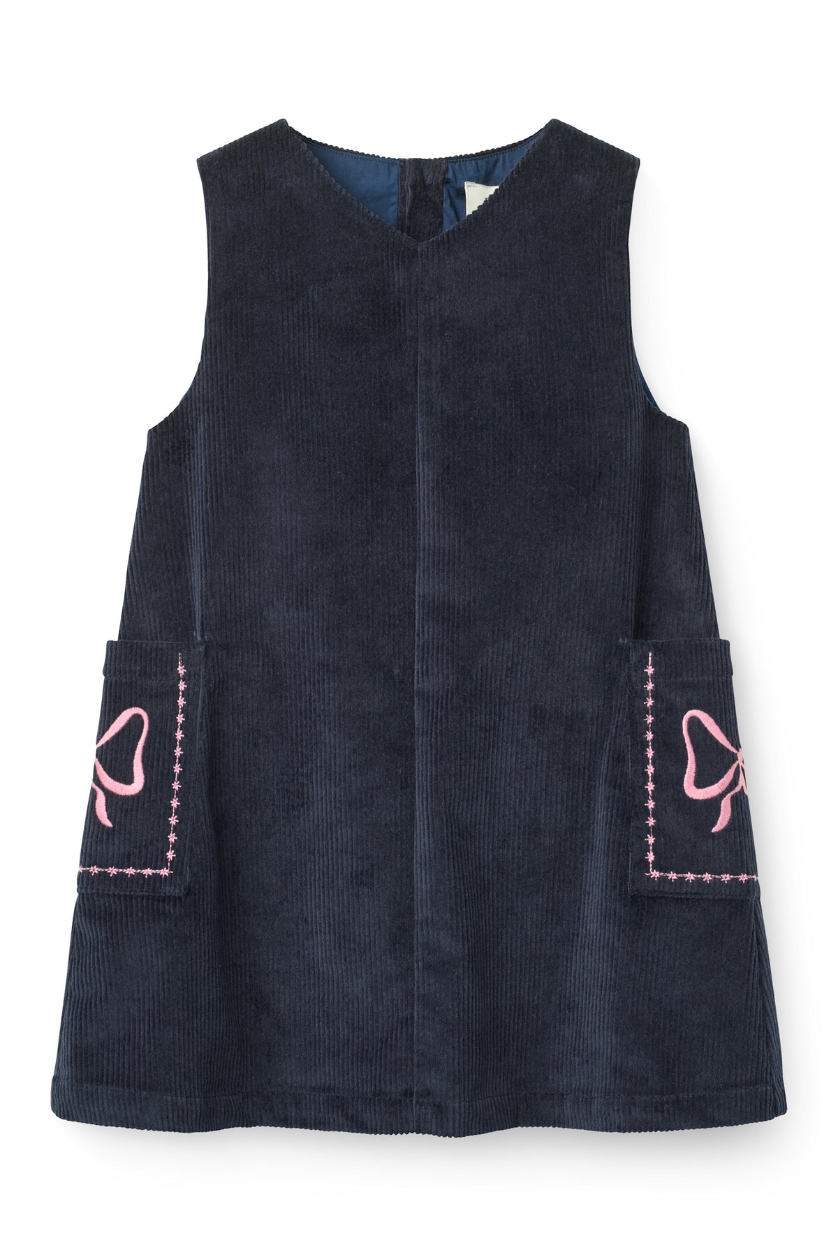 Embroidered Corduroy Dress