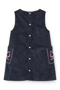 Embroidered Corduroy Dress