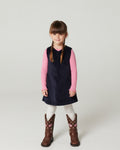 Embroidered Corduroy Dress