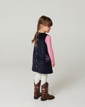 Embroidered Corduroy Dress