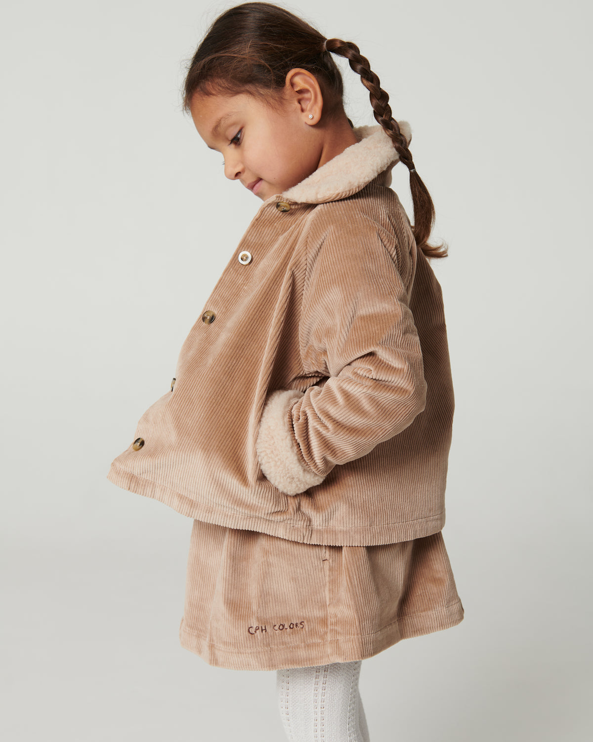 Teddy Collar Corduroy Jacket