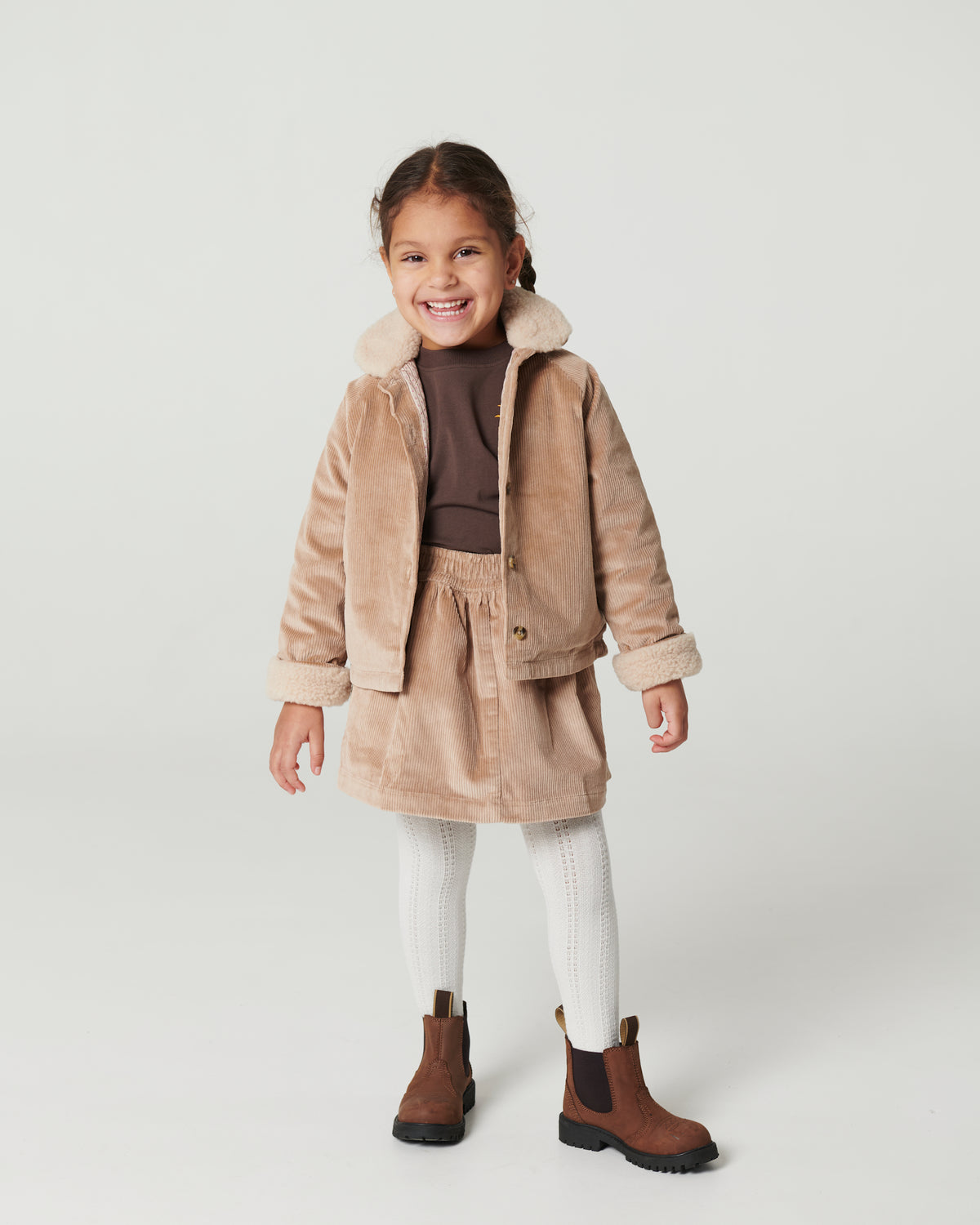 Teddy Collar Corduroy Jacket