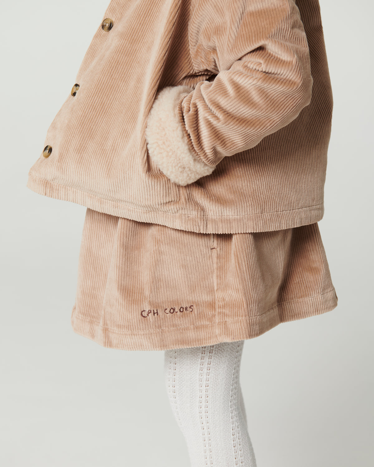 Teddy Collar Corduroy Jacket
