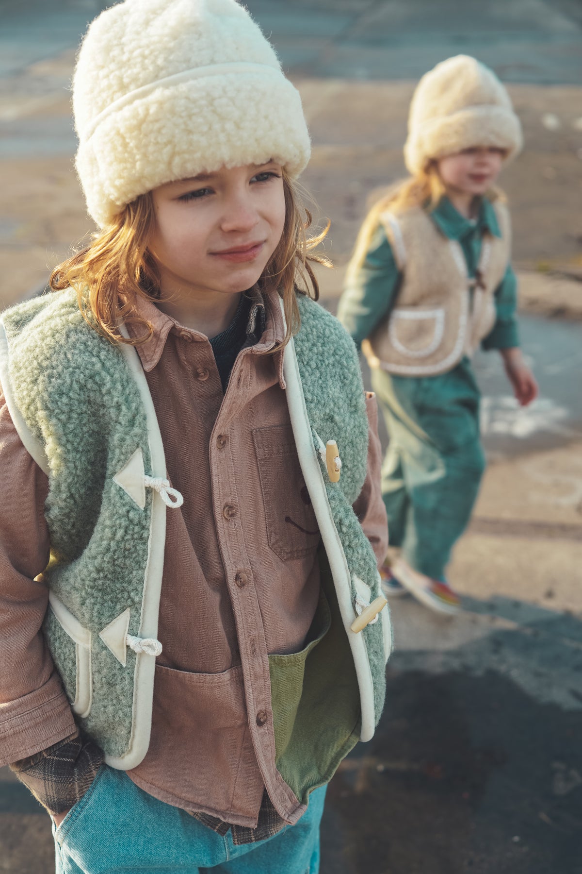 Bonnet en laine Flat White