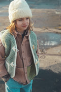 Bonnet en laine Flat White