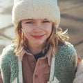 We Are Wovens Flat White Wool Beanie