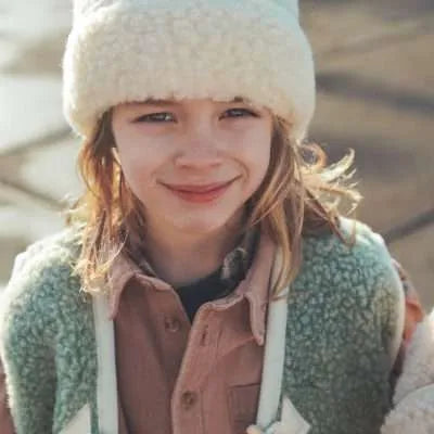We Are Wovens Flat White Wool Beanie